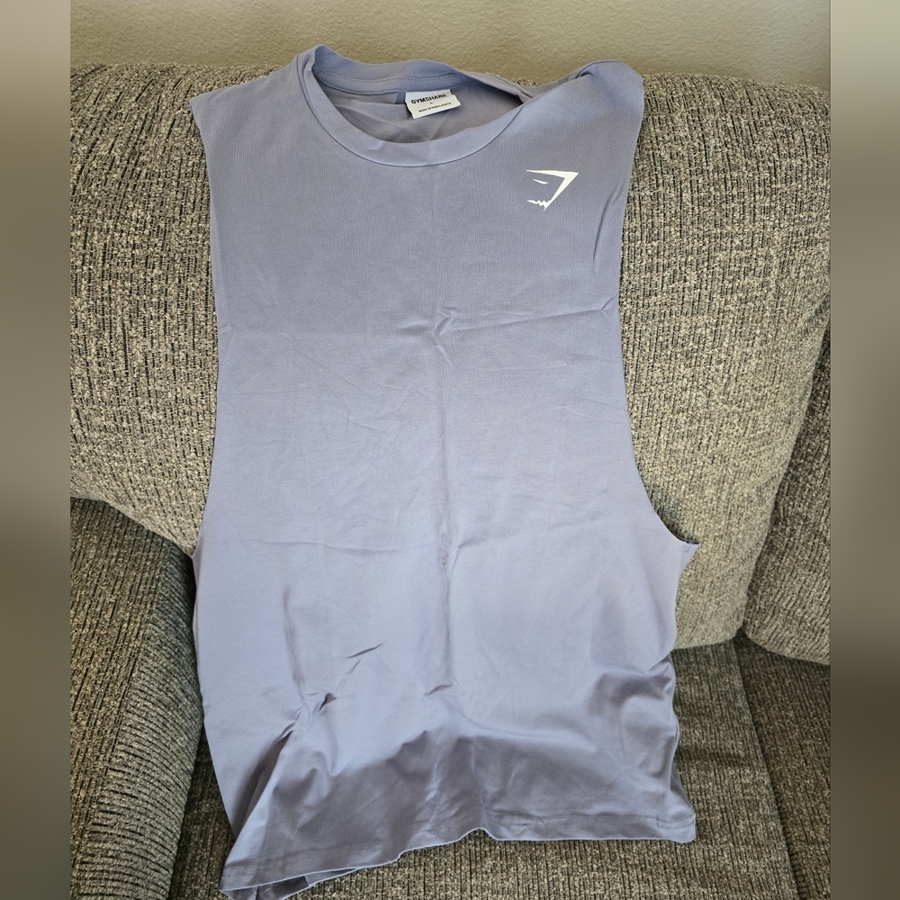 Mens gymshark deep cut tank top never worn